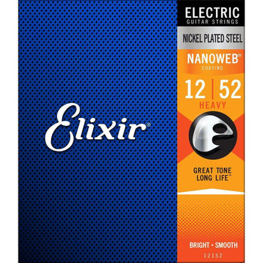 Elixir guitarstrenge med Nanoweb belægning i heavy 12-52 til elguitar