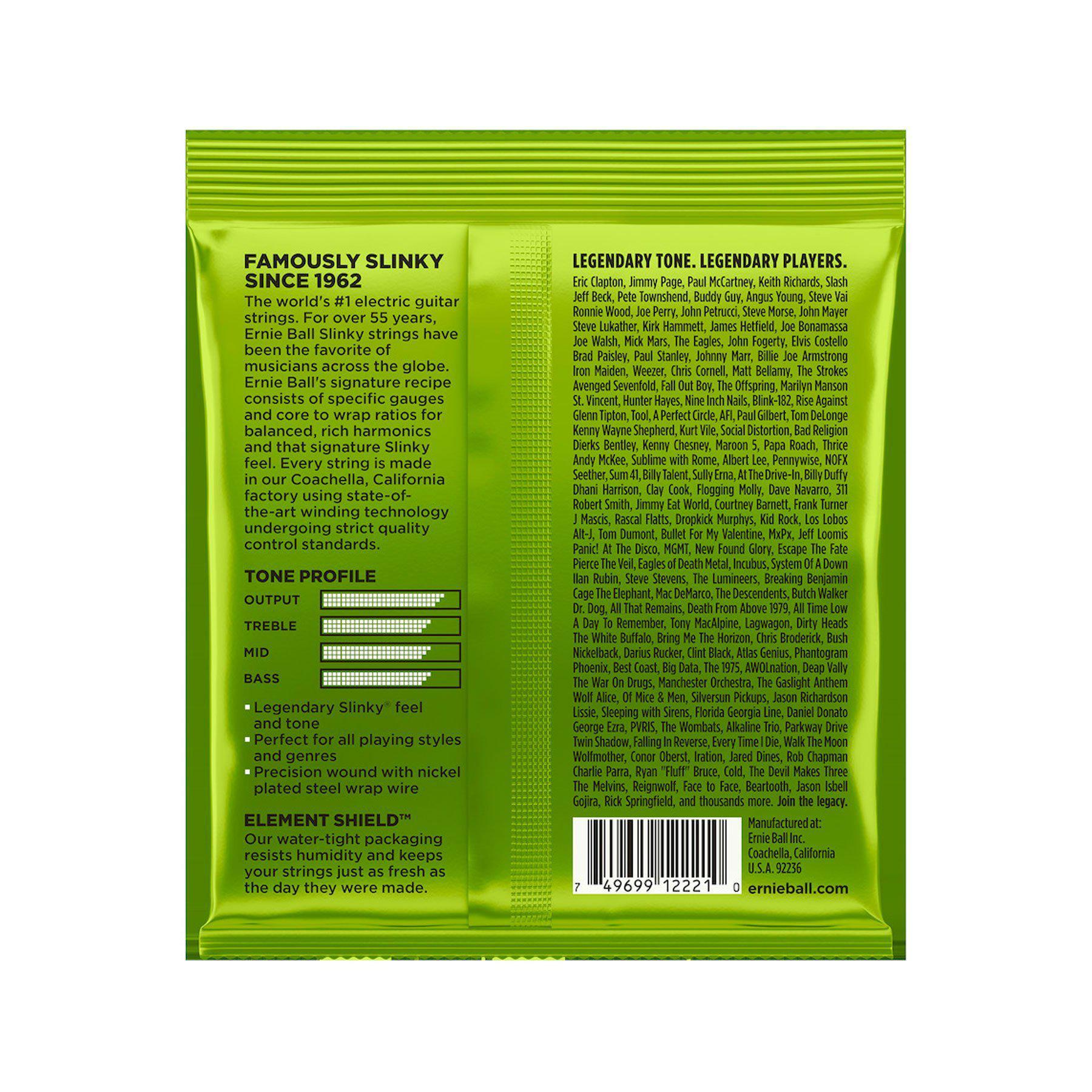 Ernie Ball 2221 Regular Slinky Strenge til El-guitar .10-.46 - BORG SOUND