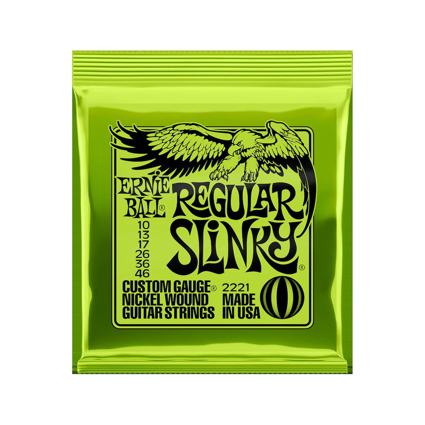 Ernie Ball 2221 Regular Slinky Strenge til El-guitar .10-.46 - BORG SOUND