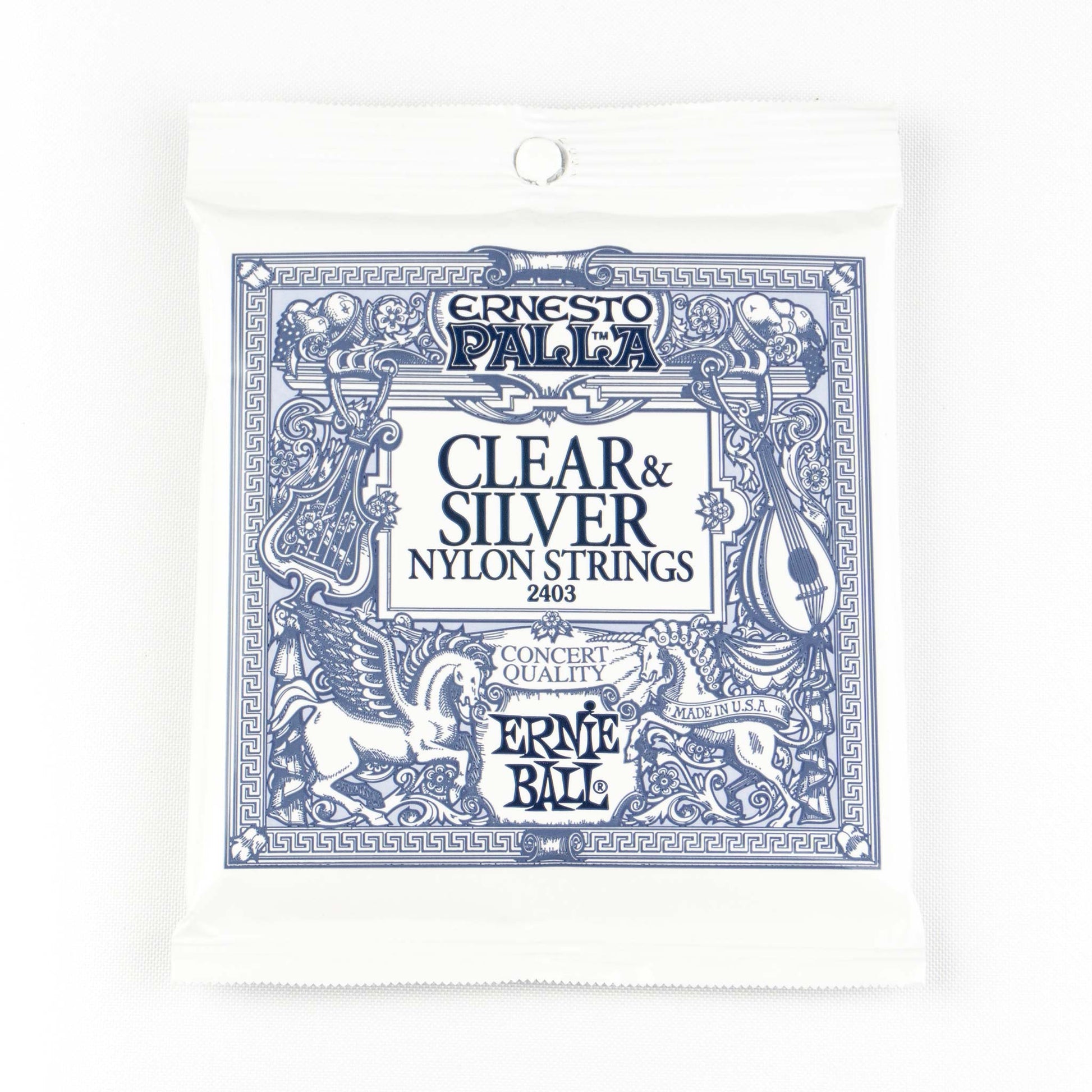 Ernie Ball 2403 Clear & Silver Nylon Strenge til Klassisk Guitar - BORG SOUND