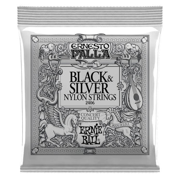 Ernie Ball 2406 Black & Silver Nylon Strenge til Klassisk Guitar - BORG SOUND