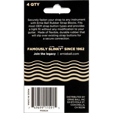Ernie Ball EB-5624 Strap Blocks (4 stk.) Creme