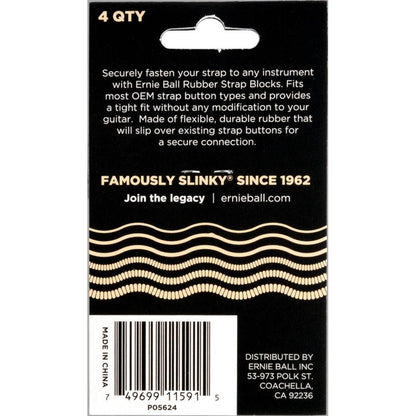 Ernie Ball EB-5624 Strap Blocks (4 stk.) Creme