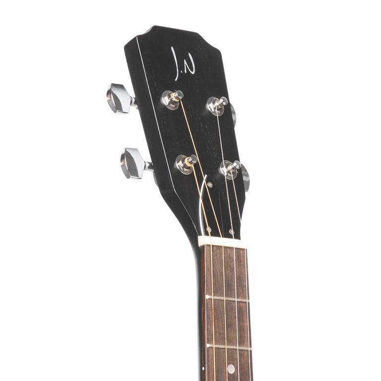 J.N Guitars CASK-HOGSCOAL Acoustic-electric Cigar Box Guitar med 4 strenge og sapele dæk