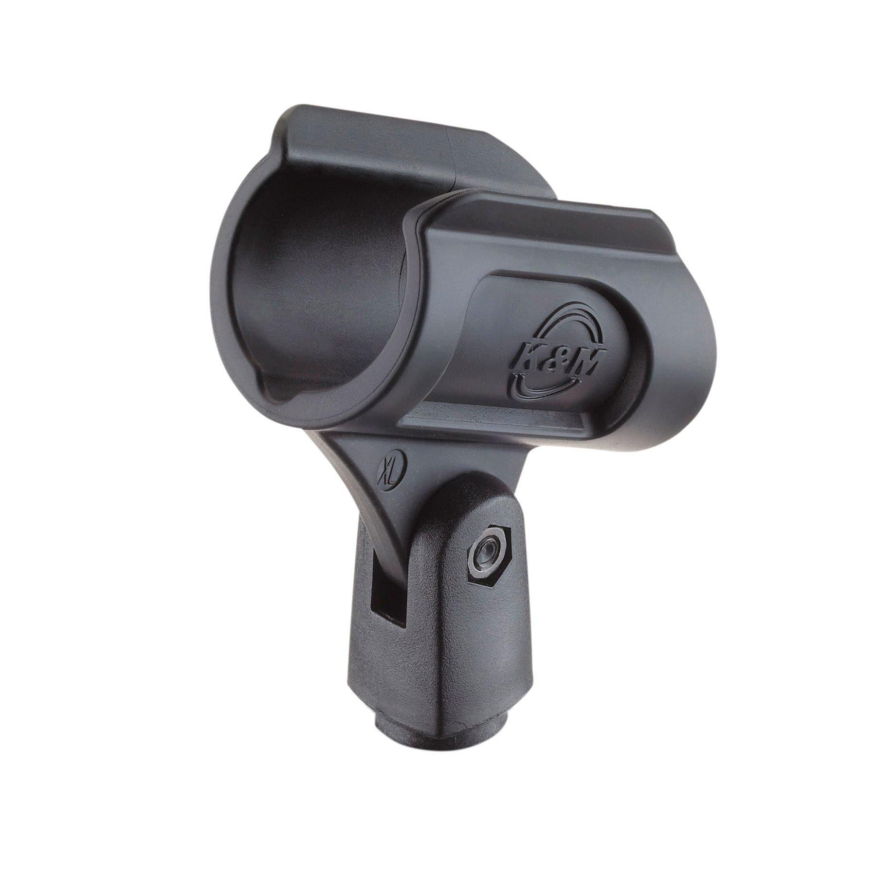 Sort mikrofonholder med gevind til 3/8" og 5/8" til professionel brug