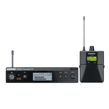 Sort Shure PSM300 trådløst monitorsystem med sender og modtagerenhed