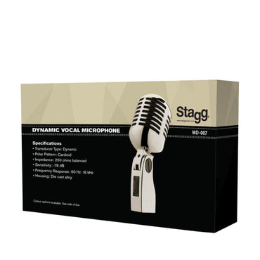 Stagg 50's/60's Style – Klassisk vintage dynamisk mikrofon
