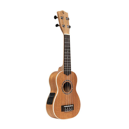 Stagg Acoustic-Electric Soprano Ukulele med Sapele Top og Gigbag