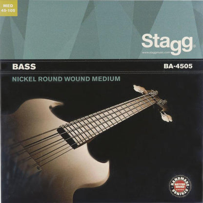 Stagg BA-4505 – Nikkelstrengesæt til elbas Medium (.045–.105)