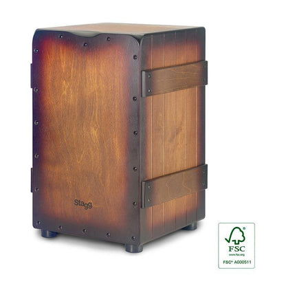 Stagg CAJ-CRATE-SBB – Cajón i crate design (Sunburst Brown)
