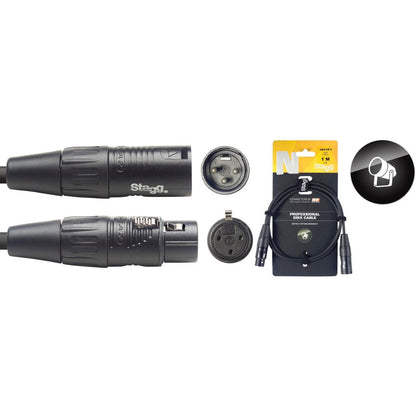 Stagg DMX kabel, XLR/XLR M/F - 3 Pins