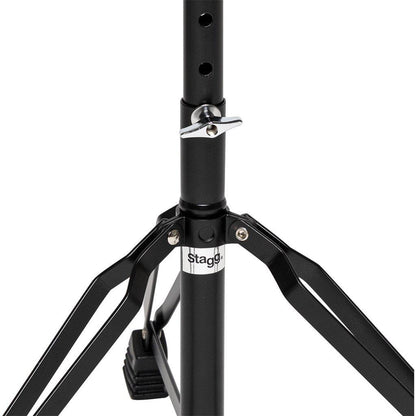 Stagg DT-32BK drum stool w/double leg, black finish