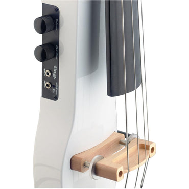 Stagg ECL 4/4 WH – Elektrisk cello 4/4 (hvid) inkl. taske og bue