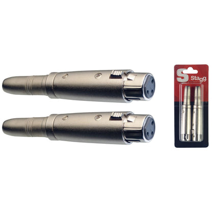 Stagg Hun Stereo Jack til Hun XLR Adapter - 2 stk. pk.