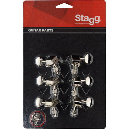 Stagg KG648NK – 6-in-line låsbare stemmeskruer til elguitar