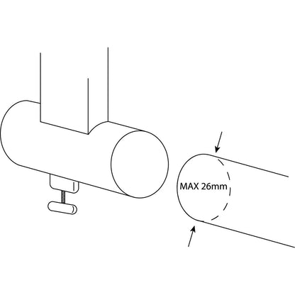Stagg KXS-AE overdel til keyboard stativ, passer på  26 mm diameter rør