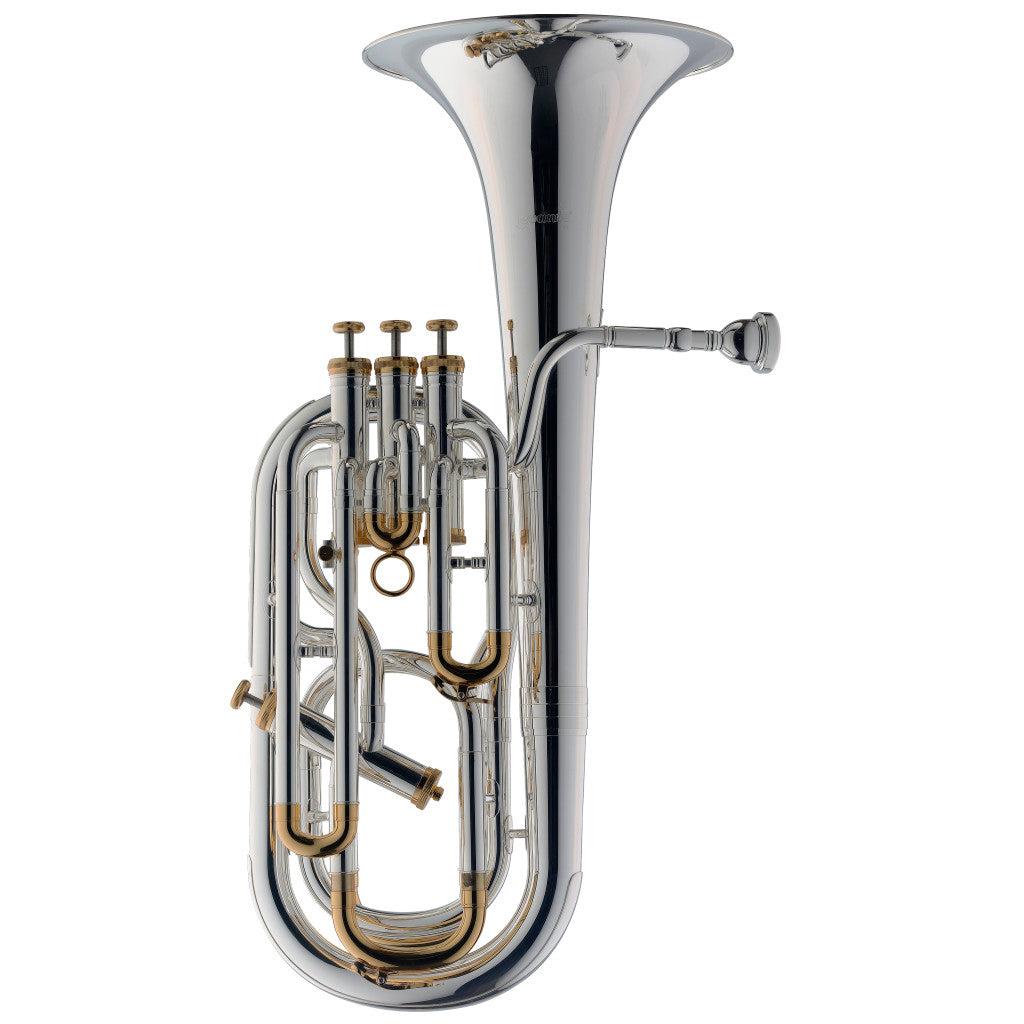 Stagg LV-BH5411 – Professionel barytonhorn i Bb (sølv med guld detaljer)