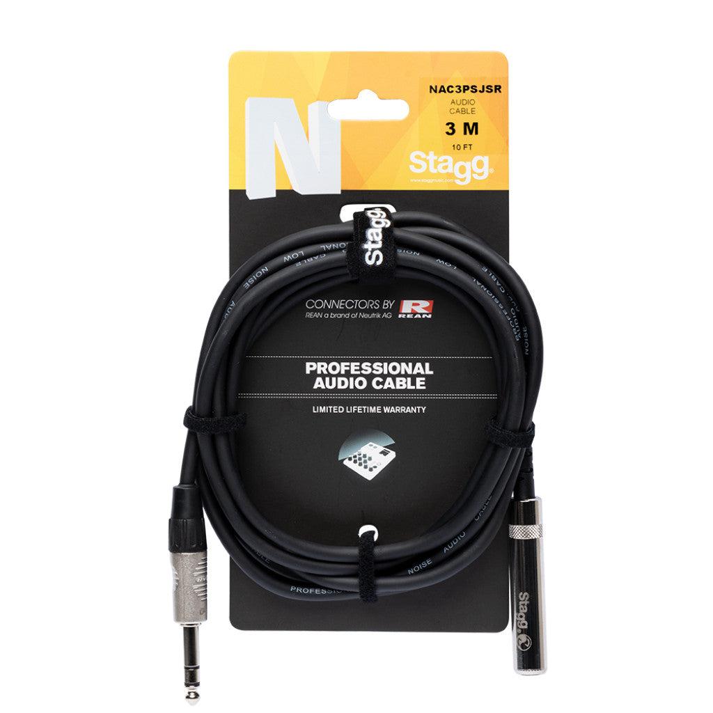 Stagg NAC3PSJSR – N Series stereo hovedtelefon forlængerkabel 6,3 mm jack, 3 m
