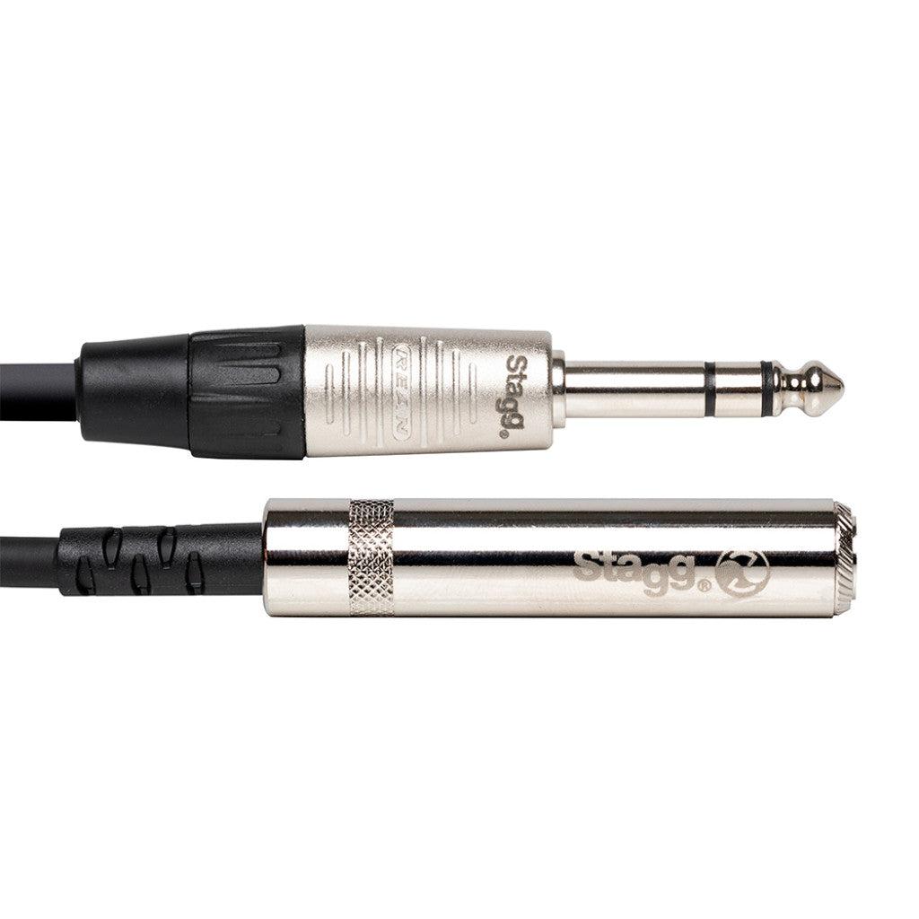 Stagg NAC3PSJSR – N Series stereo hovedtelefon forlængerkabel 6,3 mm jack, 3 m