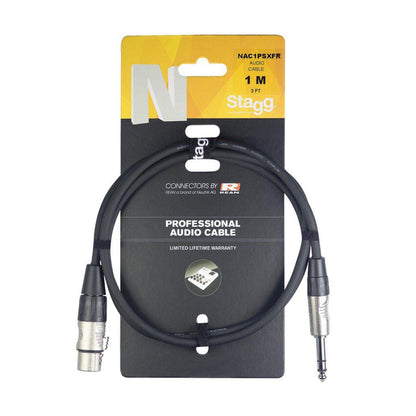Stagg NAC(X)PSXFR Audiokabel Stereo Jack til hun XLR