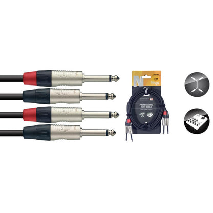Stagg NTC(X)PR – N Series dobbelt jackkabel 2 x 6,3 mm mono jack