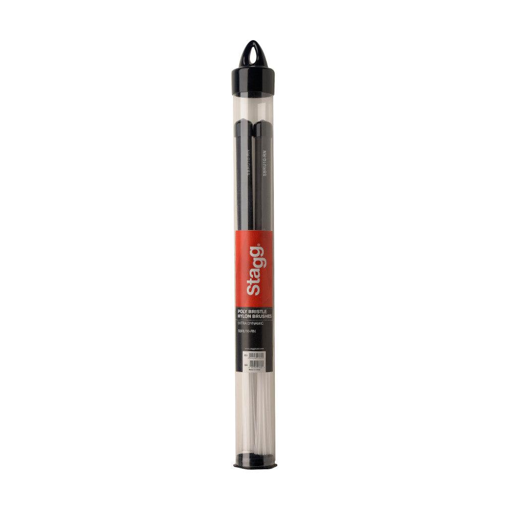 Stagg Polybristle Nylon Brushes With Black Rubber Handle Grip