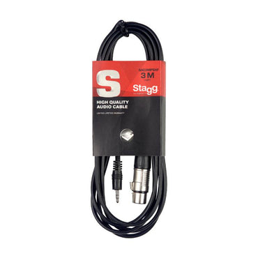 Stagg SAC1MPSBXF – Lydkabel XLR hun til 3,5 mm mini-jack han, 1 m