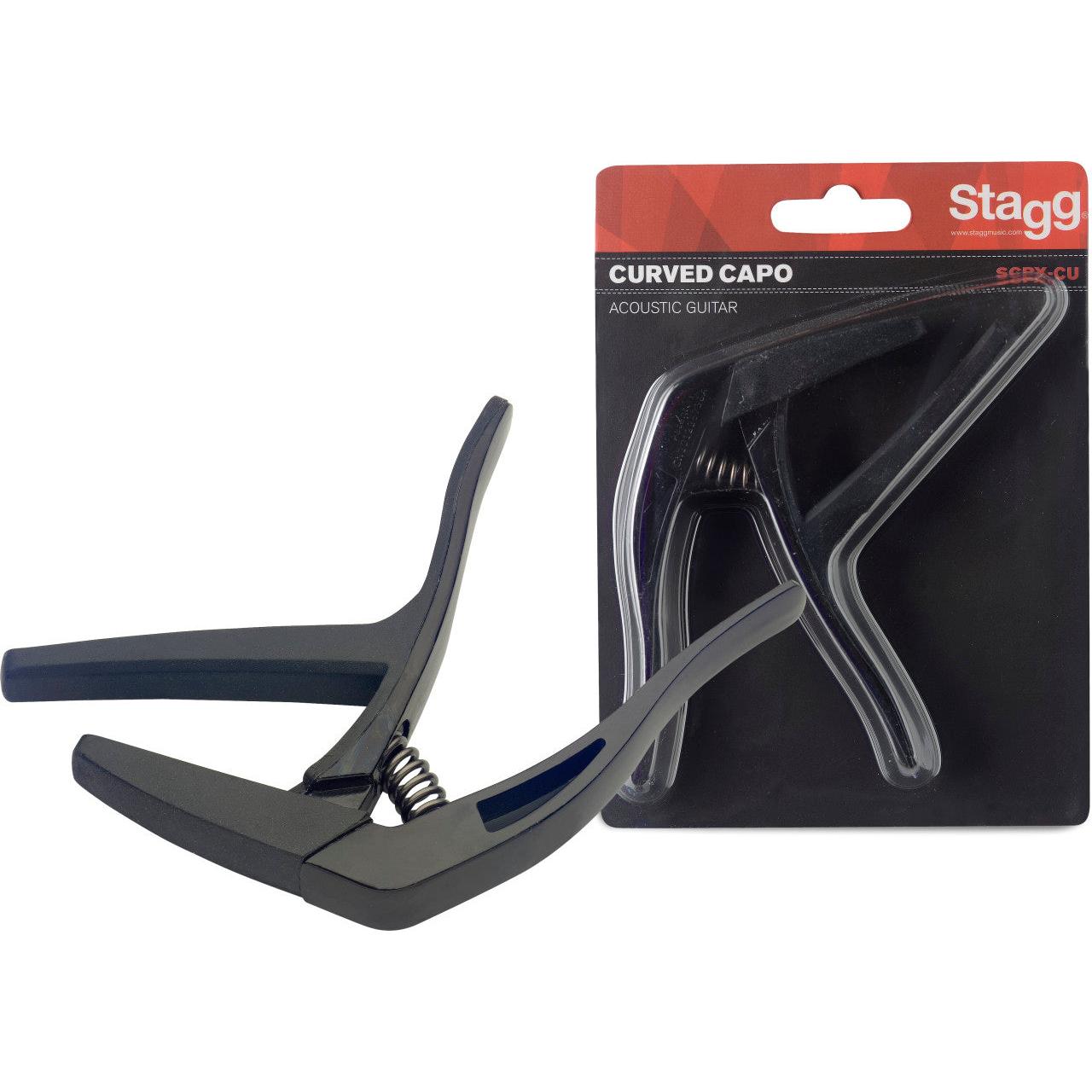 Stagg SCPX-CU capo til western og elguitar - sort