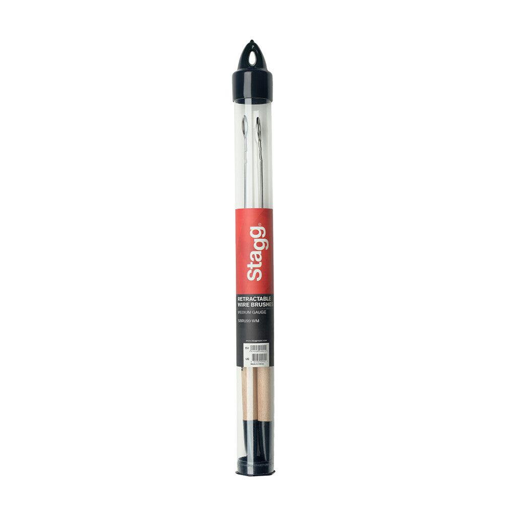 Stagg Telescopic Wire Brushes With Wooden Handle