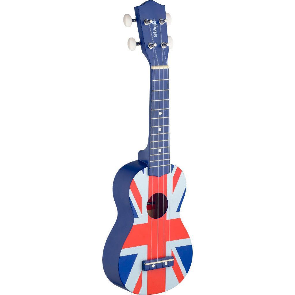 Stagg US UK-FLAG – Sopran ukulele med UK flag (inkl. gigbag)