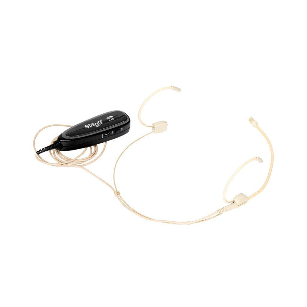 Stagg beige trådløs headset mikrofon (med sender og modtager)
