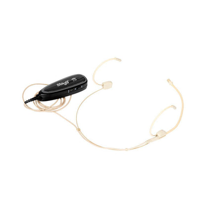 Stagg beige trådløs headset mikrofon (med sender og modtager)