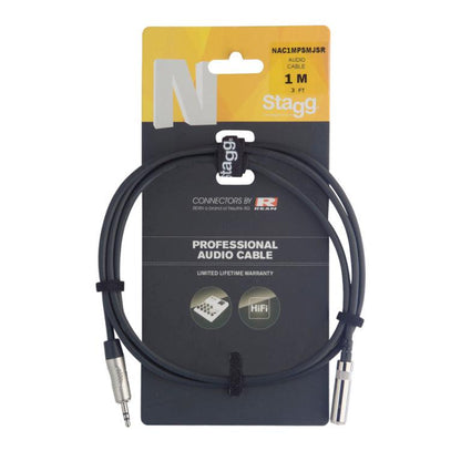 Stagg hovedtelefon forlænger kabel - stereo han mini jack til stereo hun mini Jack, 3m