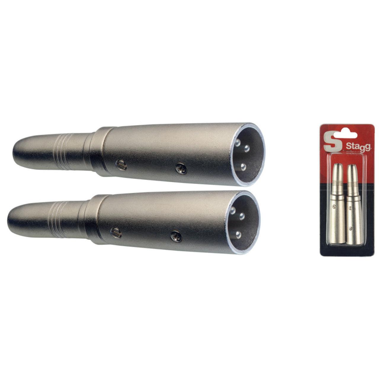 Stagg hun stereo Jack til han XLR adapter, 2 stk pk