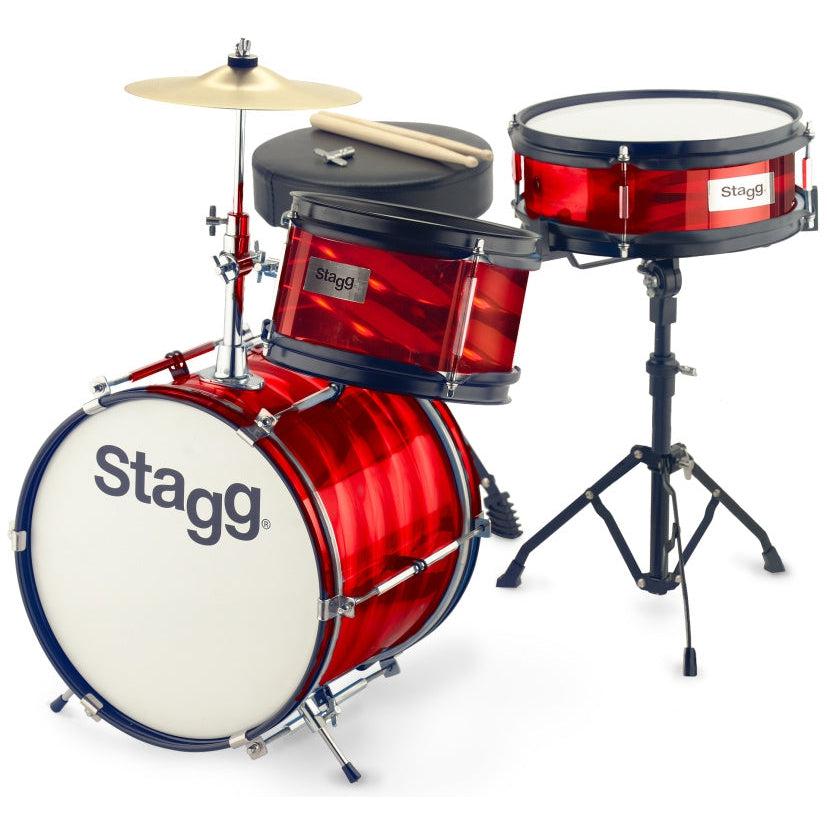 Stagg TIM JR 3/12B RD – Junior trommesæt med 3 trommer, rød