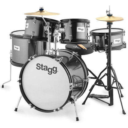 Stagg TIM JR 5/16B BK – Junior trommesæt med 5 trommer, sort