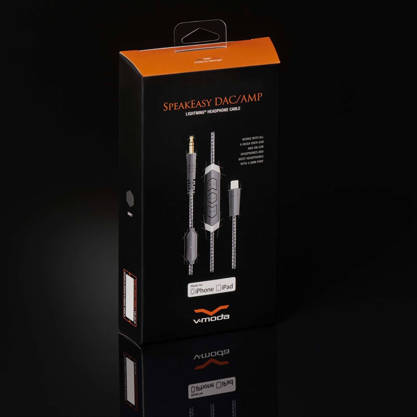 V-Moda C-3SLDA-GREY Speakeasy Lightning Cable - Grey